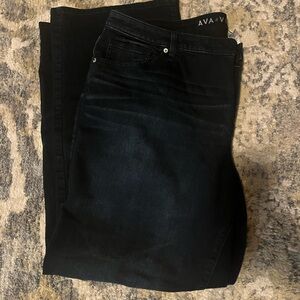 AVA & VIV Boot Cut black jeans plus size 26W